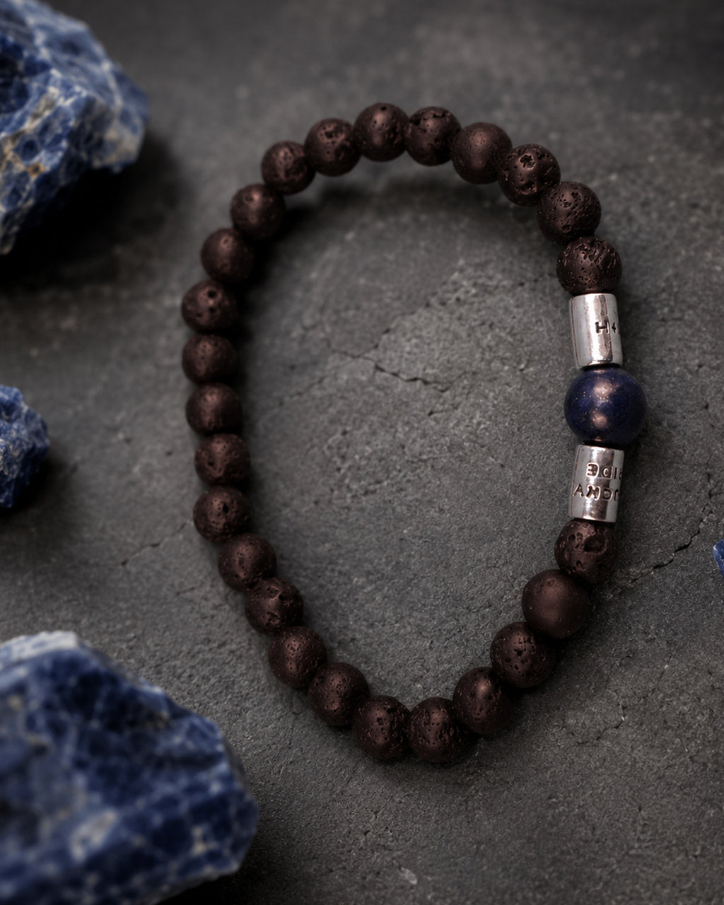 Pulsera Black Core Signature – Ónix, Piedra Volcánica y Plata 925 de Taxco