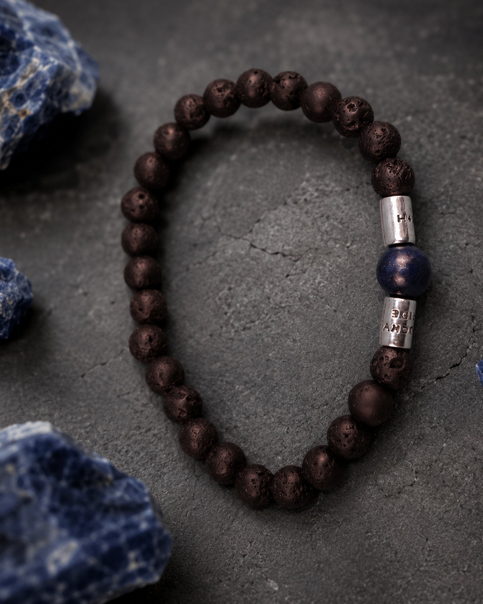 Pulsera Black Core Signature – Ónix, Piedra Volcánica y Plata 925 de Taxco