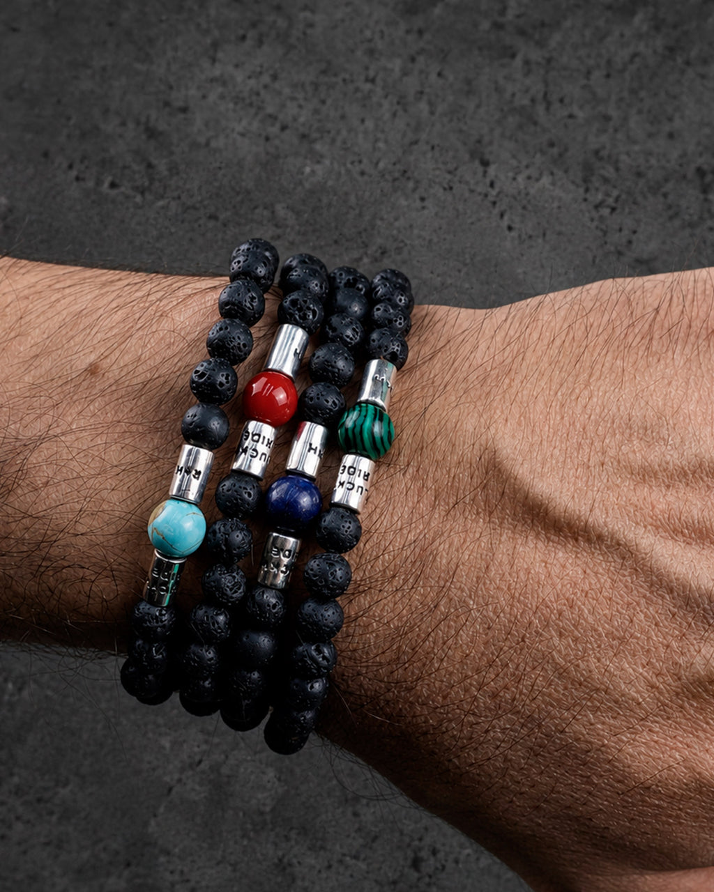Pulsera Black Core Signature – Ónix, Piedra Volcánica y Plata 925 de Taxco