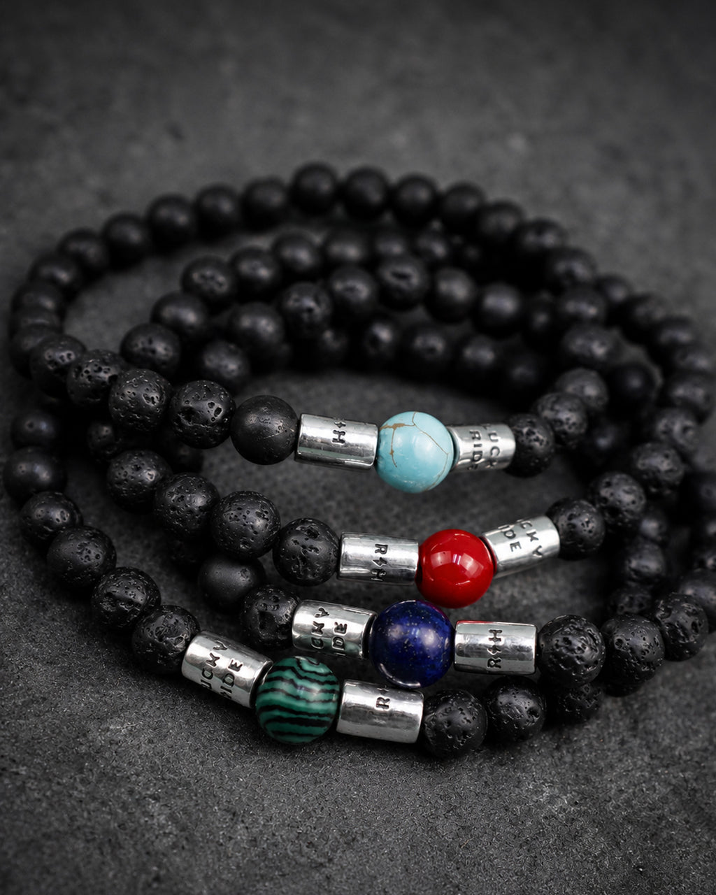 Pulsera Black Core Signature – Ónix, Piedra Volcánica y Plata 925 de Taxco