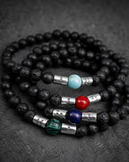 Pulsera Black Core Signature – Ónix, Piedra Volcánica y Plata 925 de Taxco