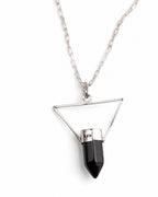 Collar True North Signature con Cuarzo Aqua y Plata 925 de Taxco Cadena Paperclip
