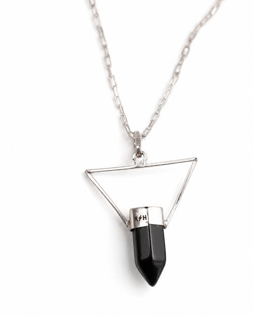 Collar True North Signature con Cuarzo Aqua y Plata 925 de Taxco Cadena Paperclip