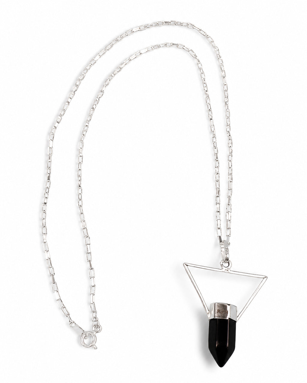 Collar True North Signature con Cuarzo Aqua y Plata 925 de Taxco Cadena Paperclip