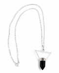 Collar True North Signature con Cuarzo Aqua y Plata 925 de Taxco Cadena Paperclip