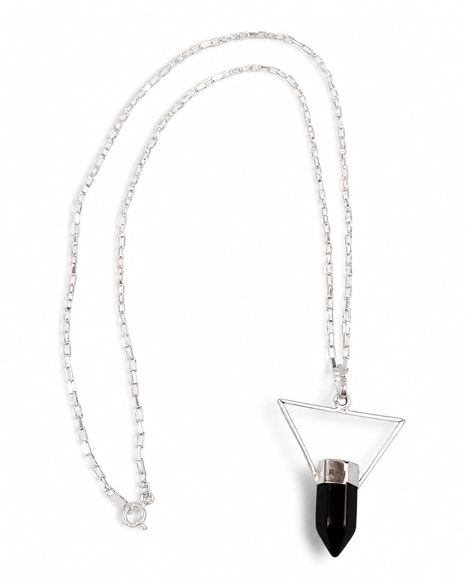 Collar True North Signature con Cuarzo Aqua y Plata 925 de Taxco Cadena Paperclip
