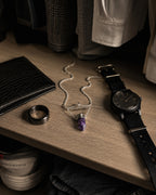 Collar True North Signature con Cuarzo Aqua y Plata 925 de Taxco  Cadena Veneciana