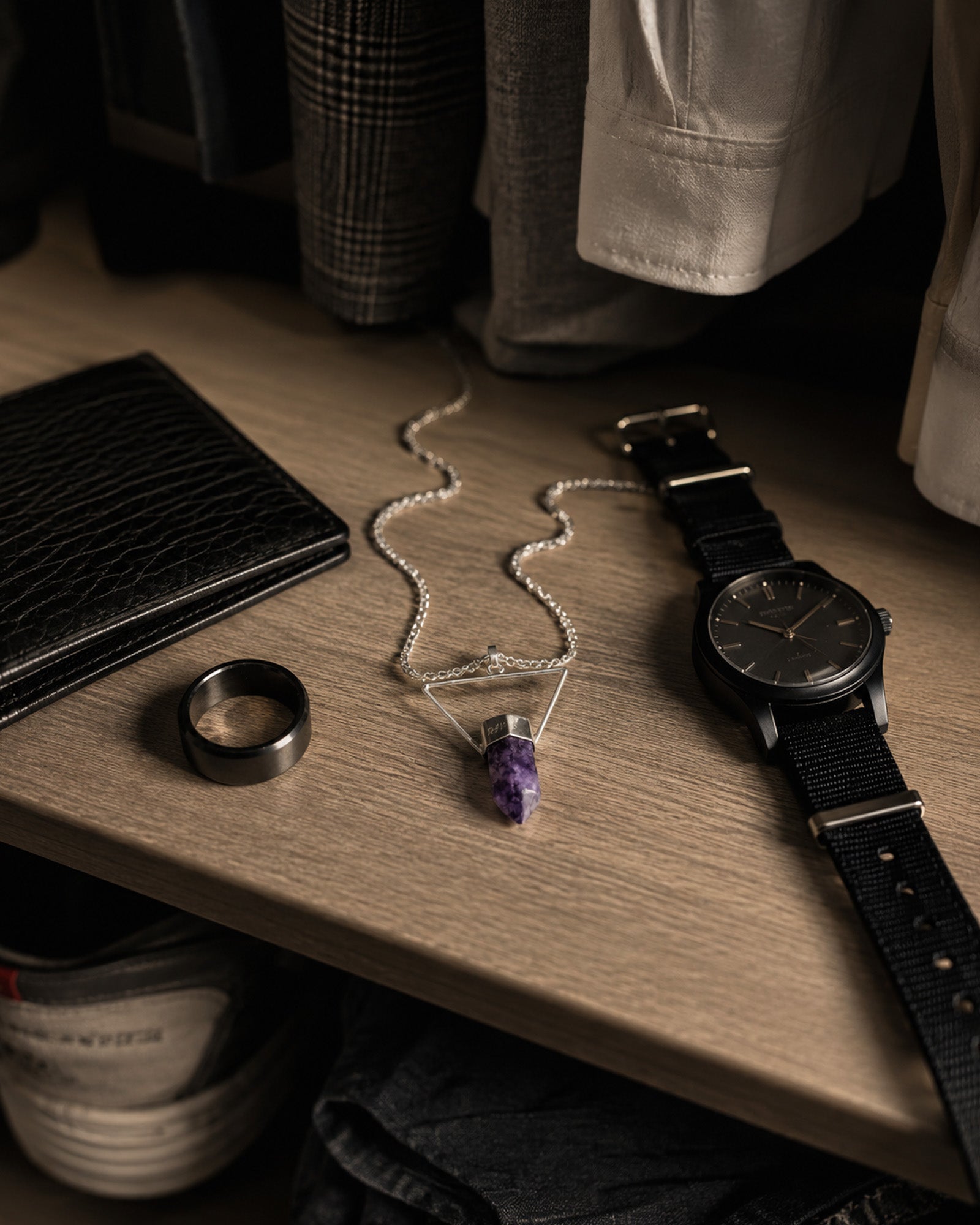 Collar True North Signature con Cuarzo Aqua y Plata 925 de Taxco  Cadena Veneciana