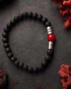 Pulsera Black Core Signature – Ónix, Piedra Volcánica y Plata 925 de Taxco