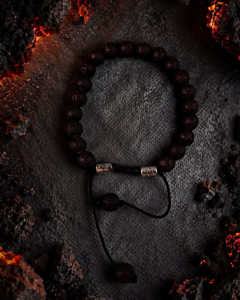 Pulsera Lucky Ride Black Lava Signature – Piedra Volcánica y Plata 925 de Taxco